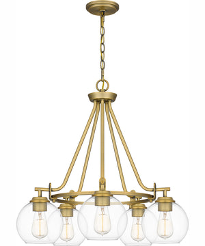 Celadon 5-light Chandelier Aged Brass