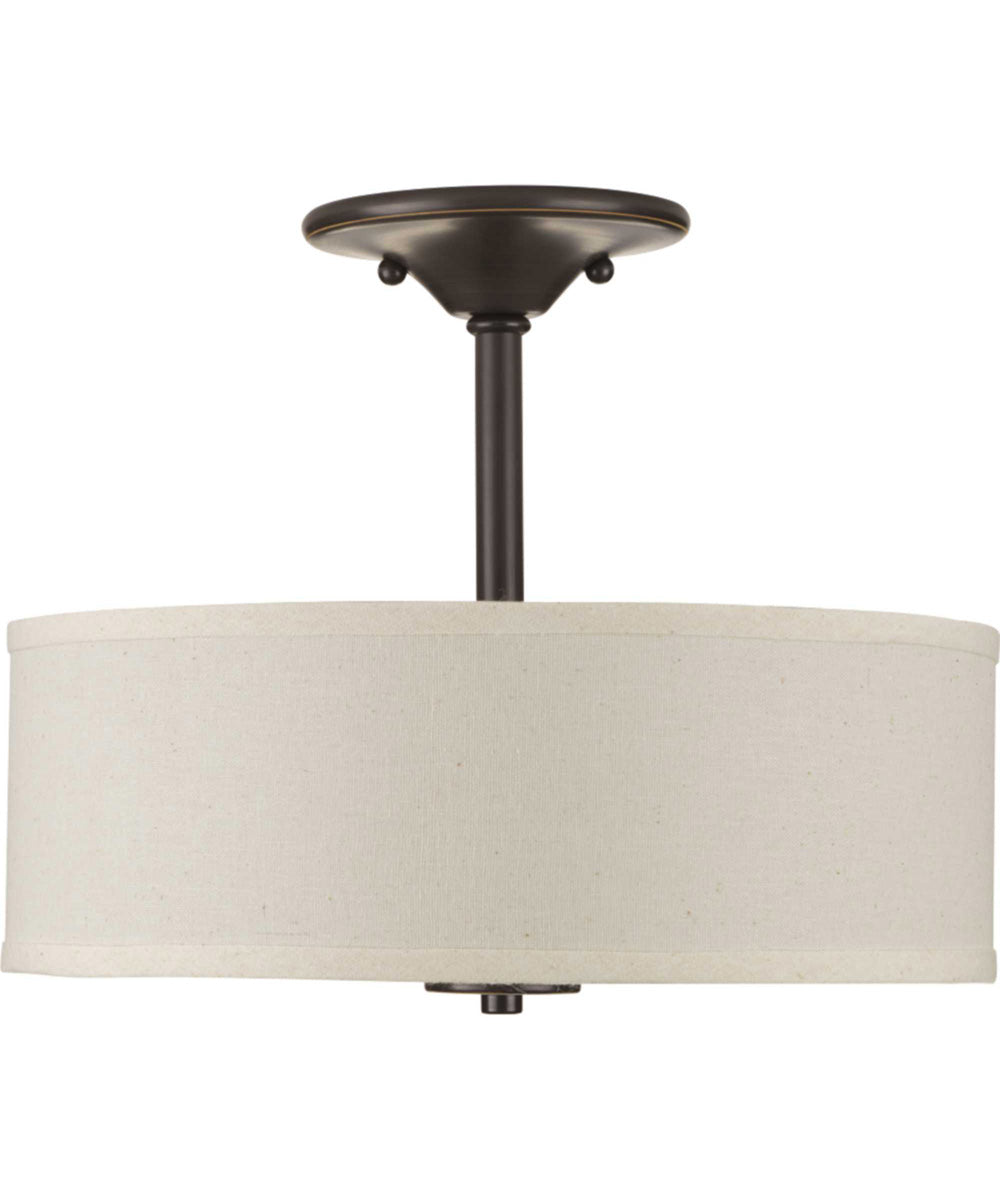 Inspire 2-Light 13" Semi-Flush Antique Bronze