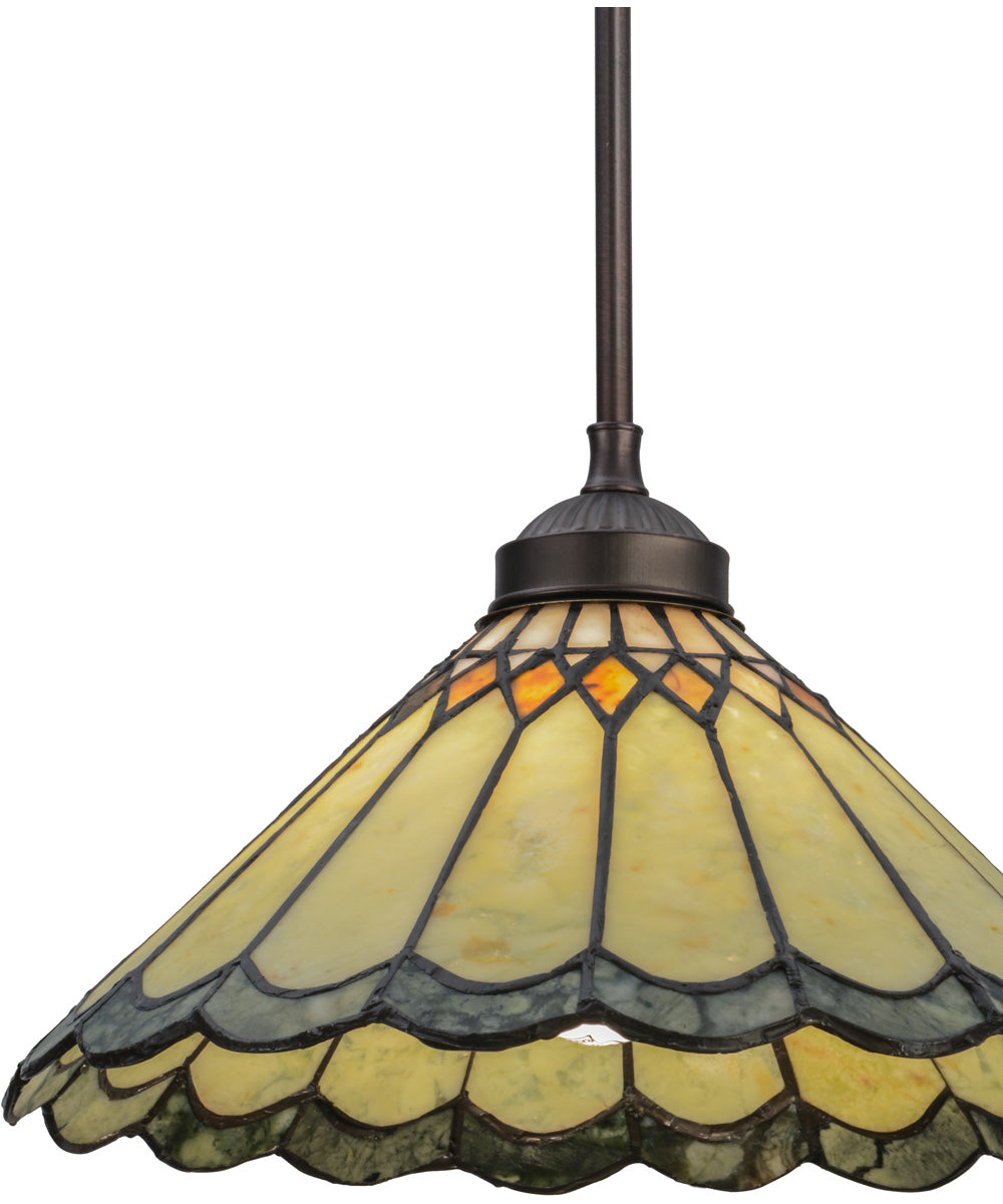 12"W Carousel Jadestone Pendant