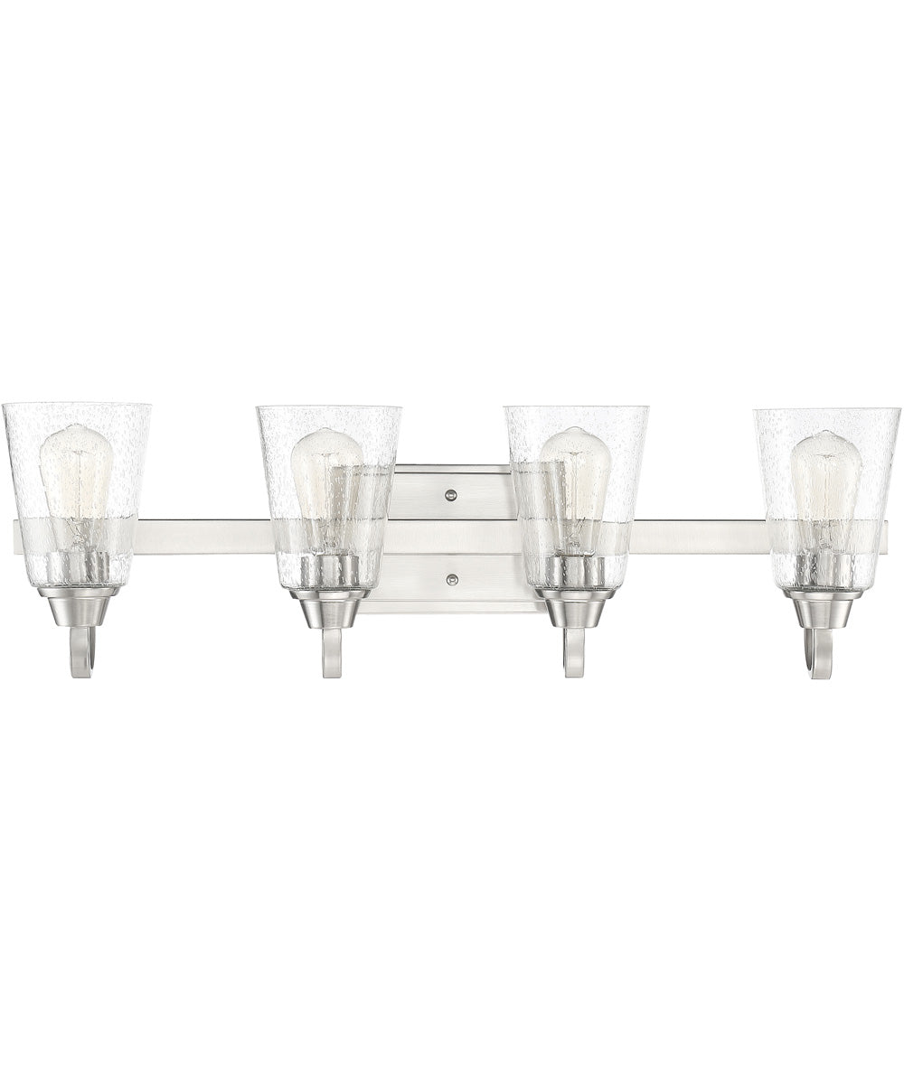 Grace 4-Light Bath Vanity Light Brushed Polished Nickel