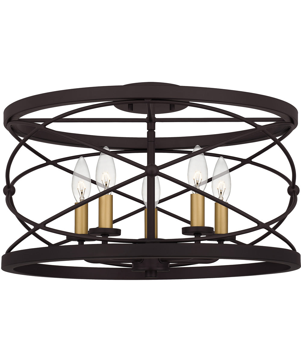 Potts 5-light Semi Flush Mount Palladian Bronze