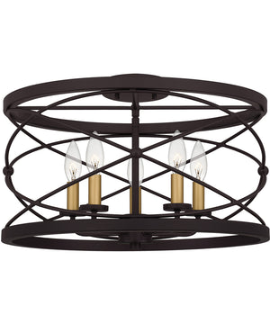 Potts 5-light Semi Flush Mount Palladian Bronze