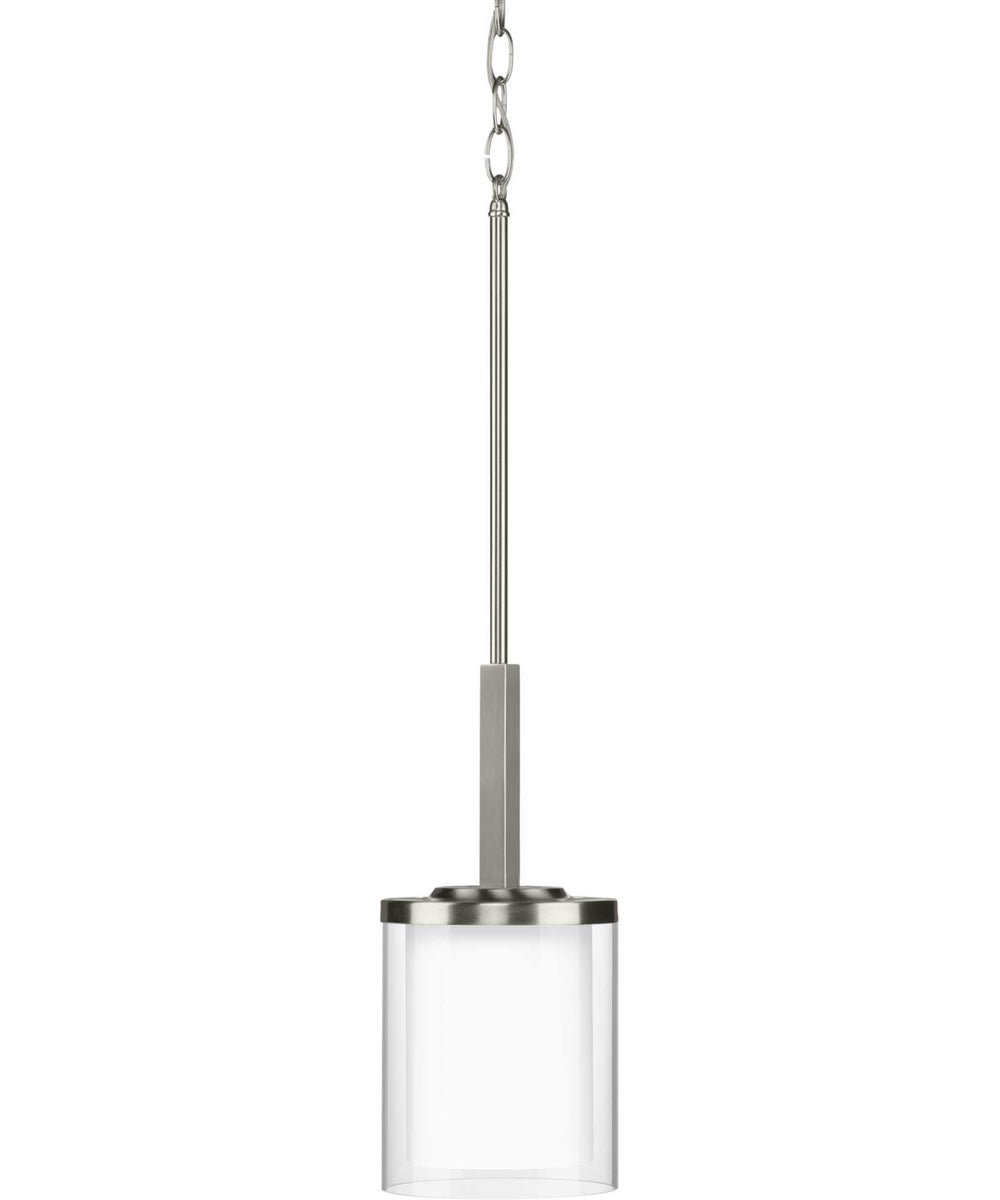 Mast 1-Light Clear Glass Coastal Mini-Pendant Light Brushed Nickel
