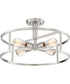 New Harbor Large 4-light Semi Flush Mount Brushed Nickel