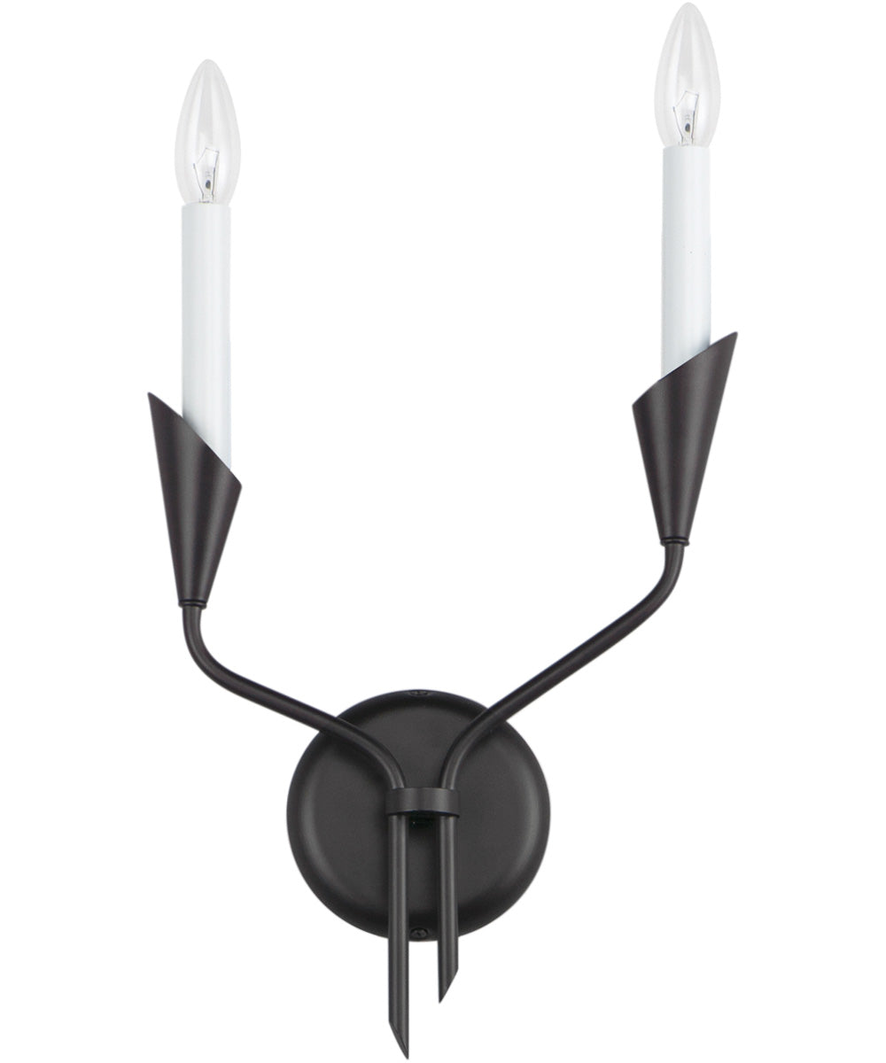 Calyx 2-Light Sconce Black