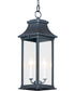 7"W Vicksburg 2-Light Outdoor Hanging Lantern Black