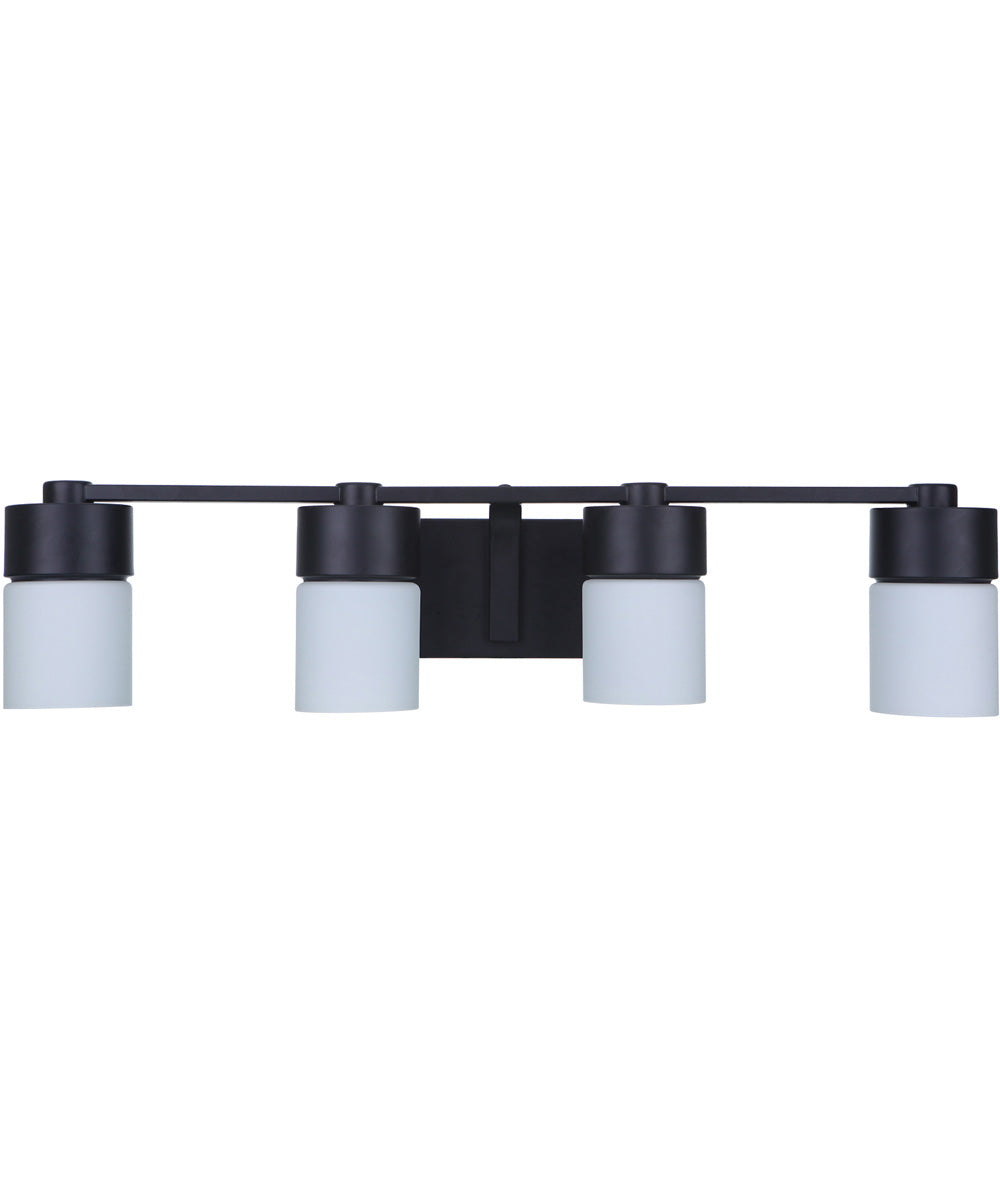 District 4-Light Bath Vanity Light Flat Black