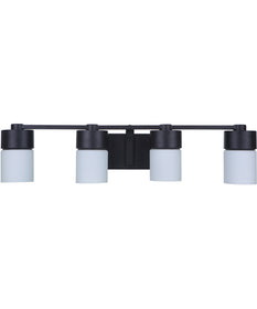 District 4-Light Bath Vanity Light Flat Black