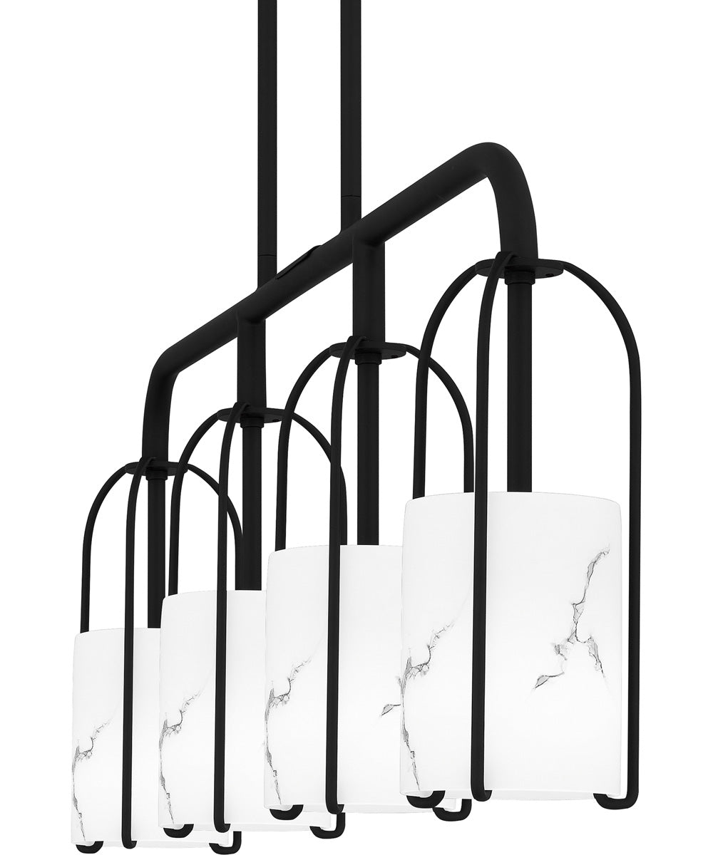 Fairbanks Medium 4-light Island Light Matte Black