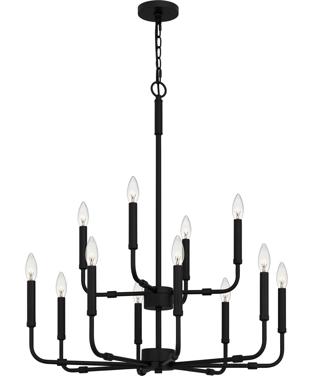 Abner 12-light Chandelier Matte Black