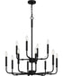 Abner 12-light Chandelier Matte Black