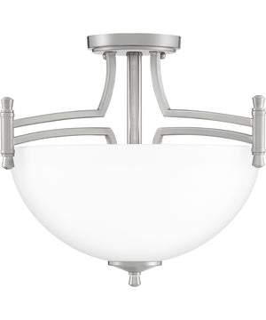 Billingsley Medium 2-light Semi Flush Mount Brushed Nickel