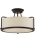 Calvary Large 3-light Semi Flush Mount Western Bronze