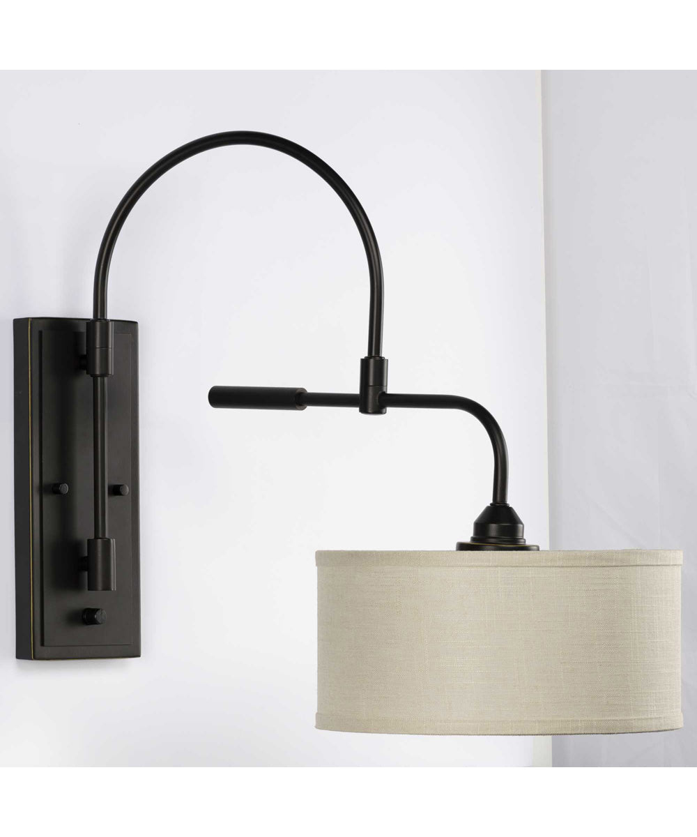 Kempsey 1-Light Swing Arm Wall Bracket Antique Bronze