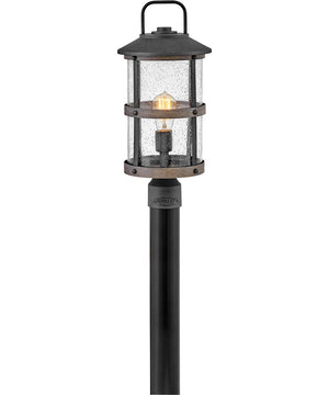 Lakehouse 1-Light Medium Outdoor Post Top or Pier Mount Lantern in Aged Zinc