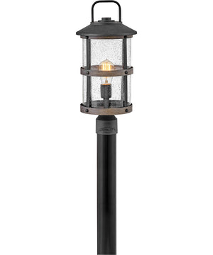 Lakehouse 1-Light Medium Outdoor Post Top or Pier Mount Lantern in Aged Zinc