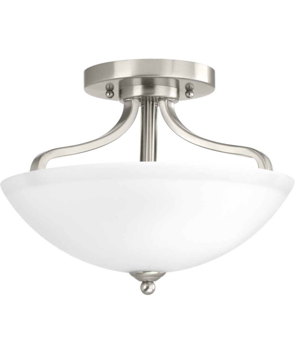 Laird 13" Semi-Flush Convertible Brushed Nickel