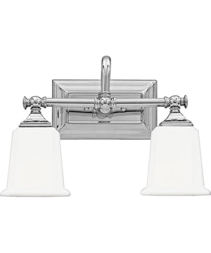 Nicholas Medium 2-light Bath Light Polished Chrome