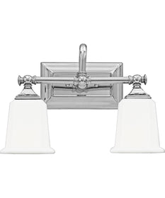 Nicholas Medium 2-light Bath Light Polished Chrome