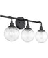 Que 3-Light Bath Vanity Light Flat Black