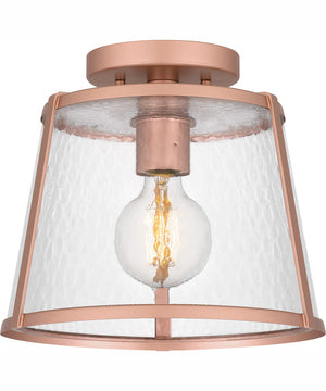 Quoizel Flush Mount Small 1-light Semi Flush Mount Matte Rose Gold