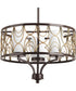 Cirrine 3-Light Etched White Glass Global Chandelier Light Antique Bronze
