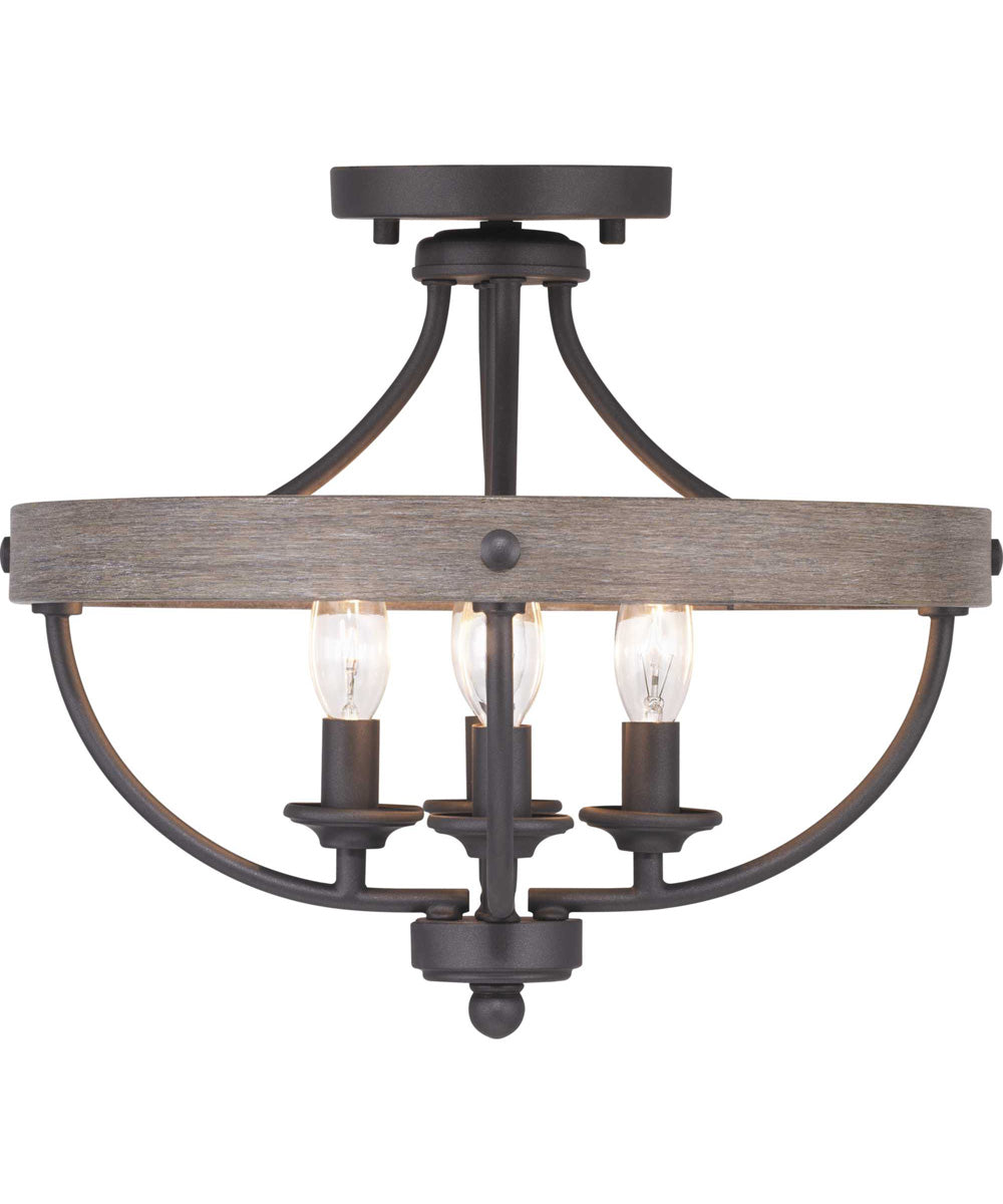 Gulliver 4-Light 14-1/4" Semi-Flush Convertible Graphite