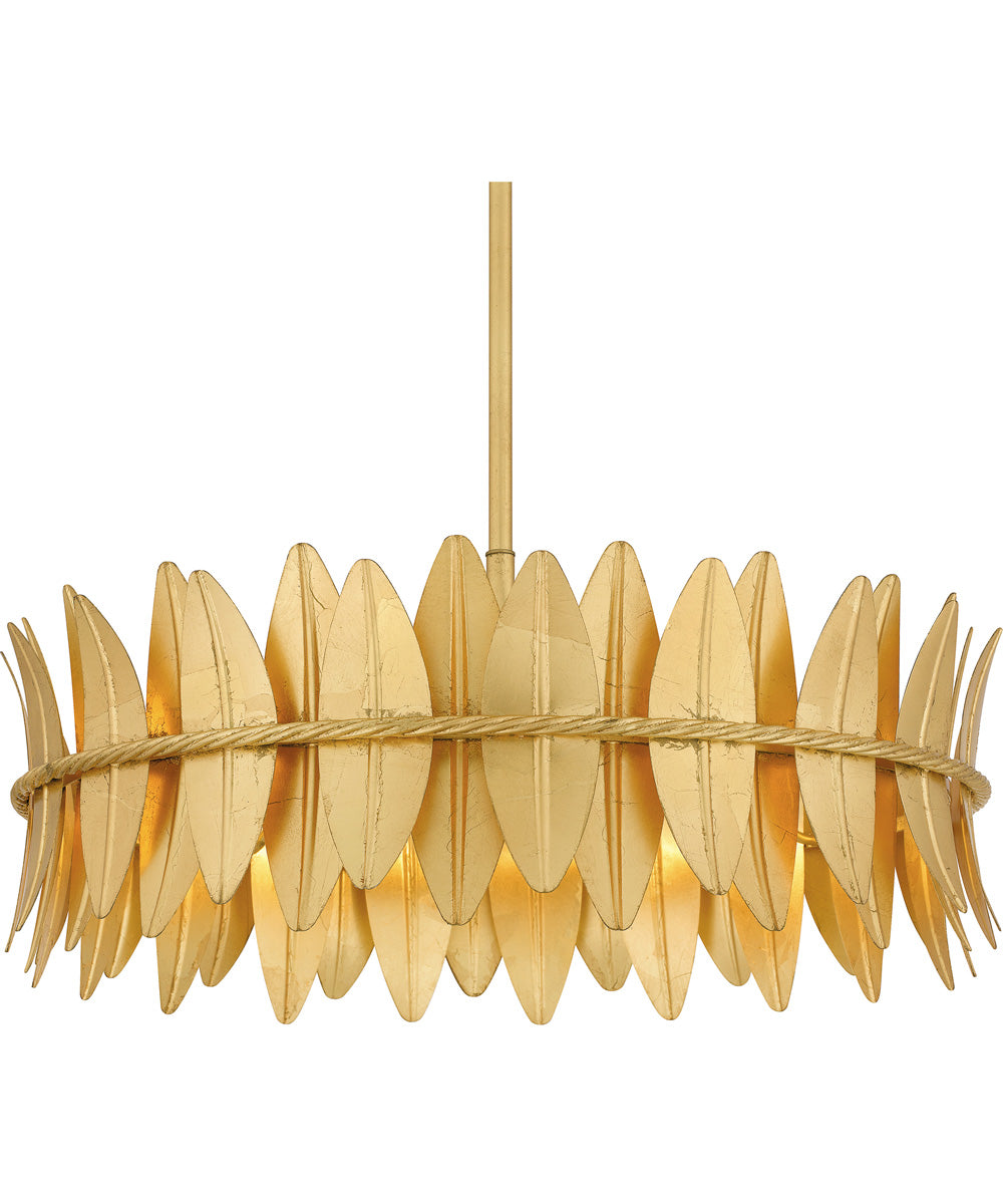Liza 4-light Pendant Gold Leaf