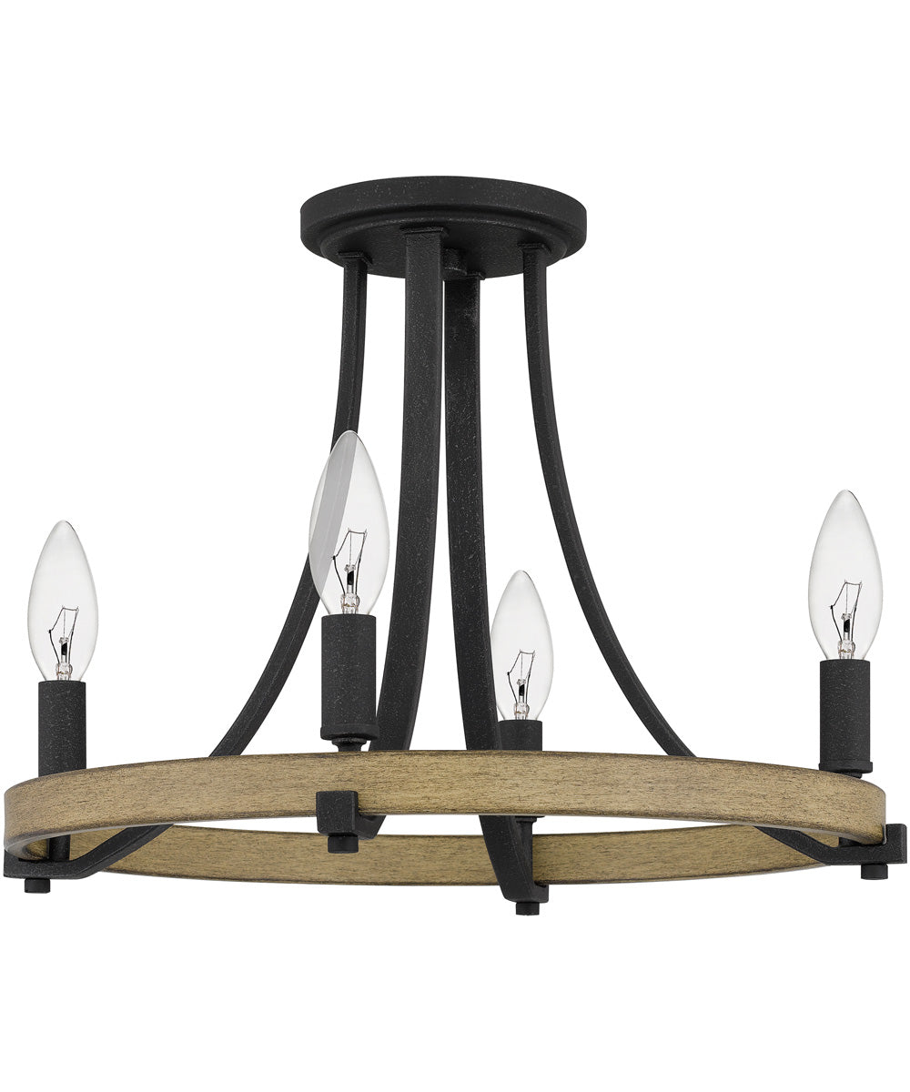 Colombes 4-light Semi Flush Mount Grey Ash