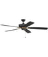 Super Pro 60 Ceiling Fan (Blades Included) Flat Black/Satin Brass