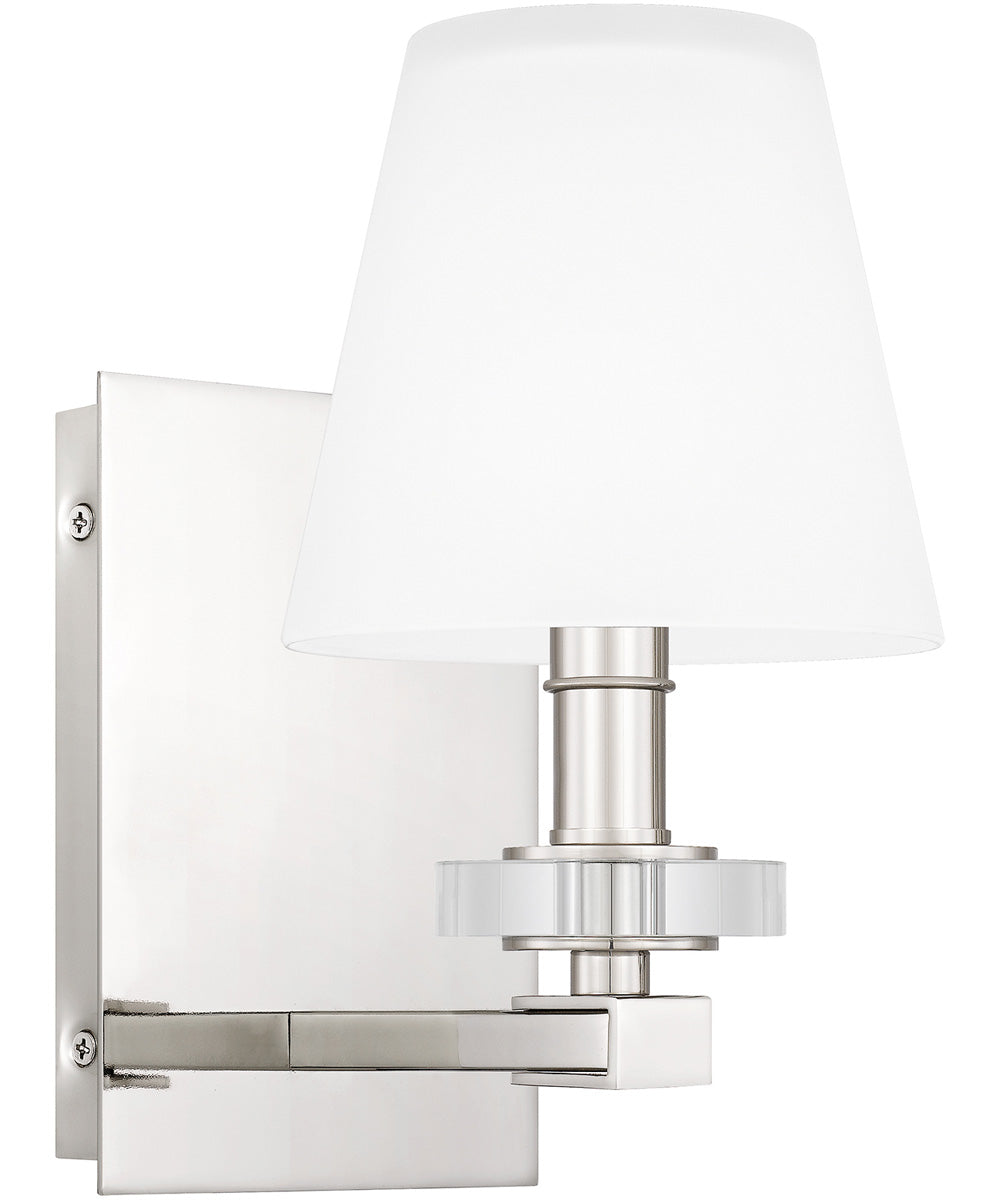 Kelsey Glen Small 1-light Wall Sconce Polished Nickel