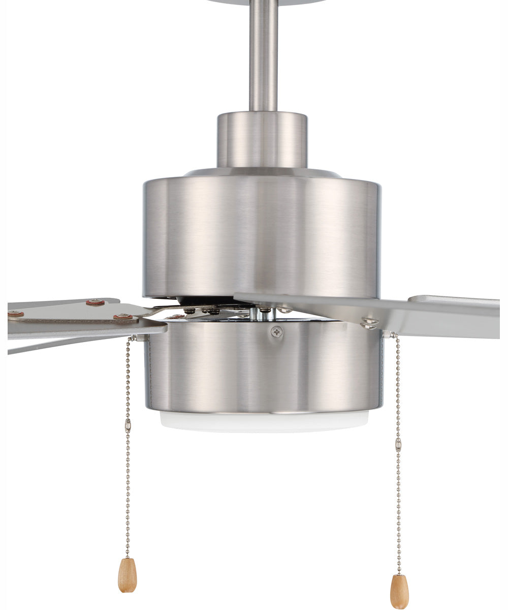 52" Terie 1-Light Ceiling Fan Brushed Polished Nickel