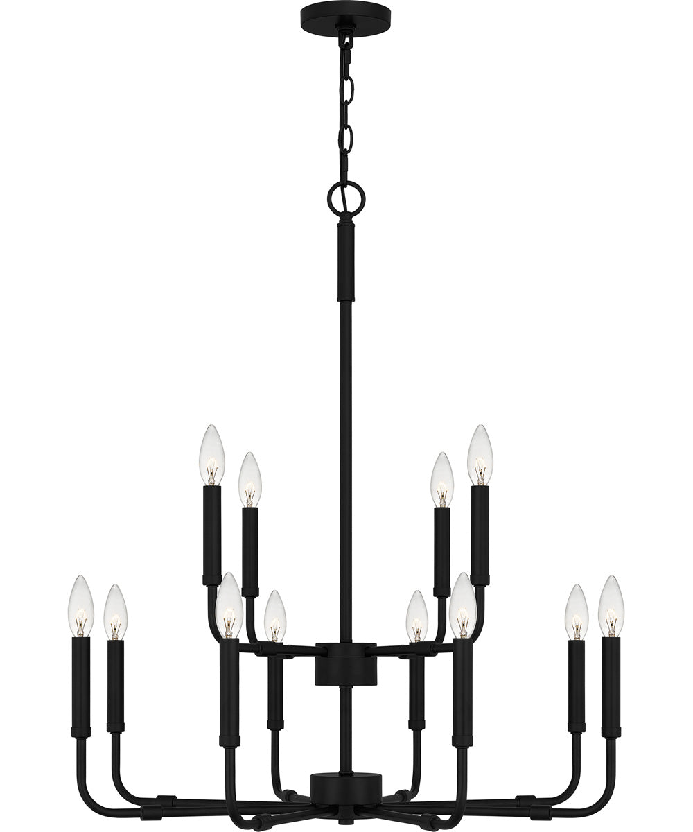 Abner 12-light Chandelier Matte Black