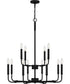 Abner 12-light Chandelier Matte Black