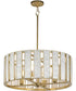 Miramar 4-Light Pendant Capiz / Natural Aged Brass