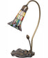 16" High Stained Glass Pond Lily Accent Lamp