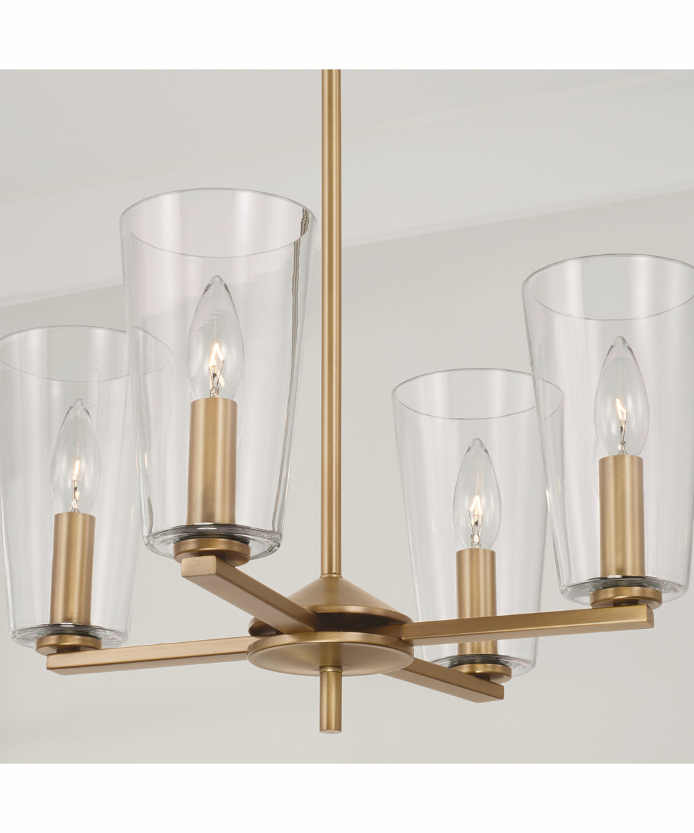 Portman 4-Light Pendant Aged Brass