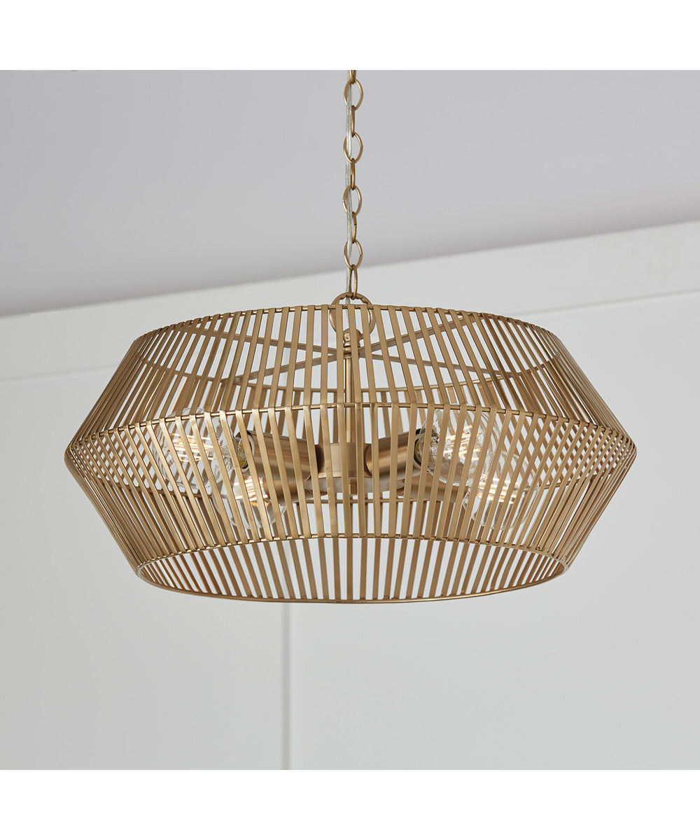 Kaiya 4-Light Pendant Matte Brass