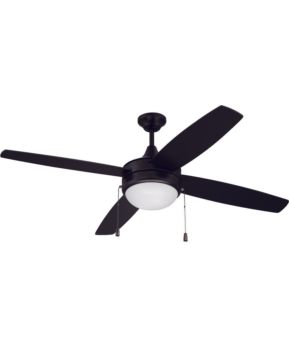 52" Phaze 4 Blade 2-Light Ceiling Fan Flat Black