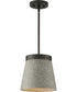 Terrazzo 1-Light Grey Terrazzo Hanging Pendant Light Graphite