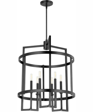 Merrick 6-light Entry Foyer Hall Chandelier Matte Black