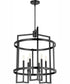 Merrick 6-light Entry Foyer Hall Chandelier Matte Black