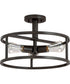 New Harbor 3-light Semi Flush Mount Western Bronze
