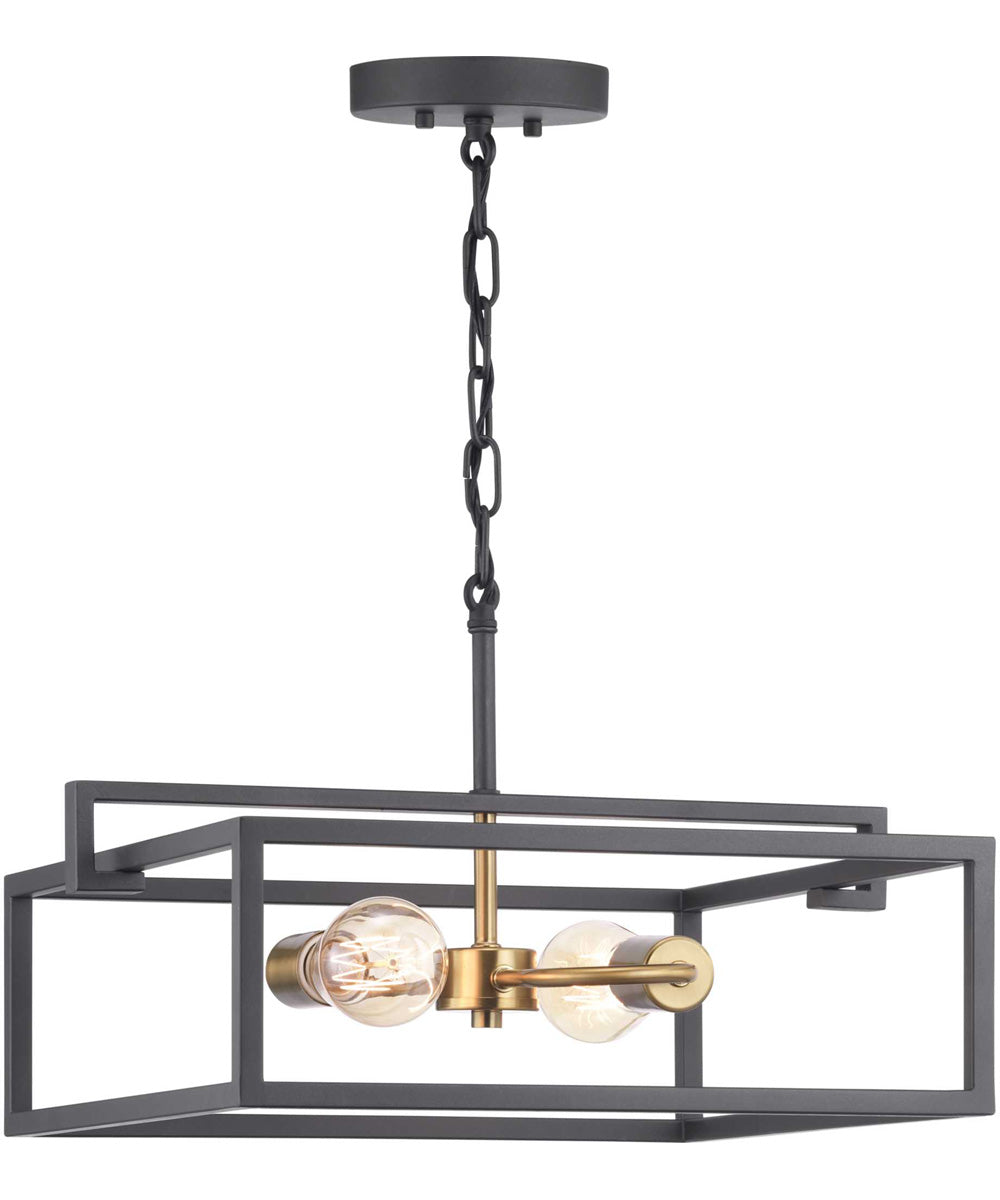 Blakely 2-Light Semi-Flush Convertible Graphite