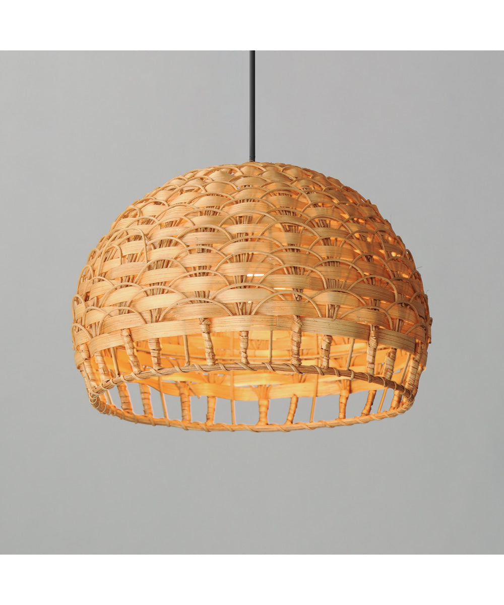 Tahiti 14 inch 1-Light Pendant Black