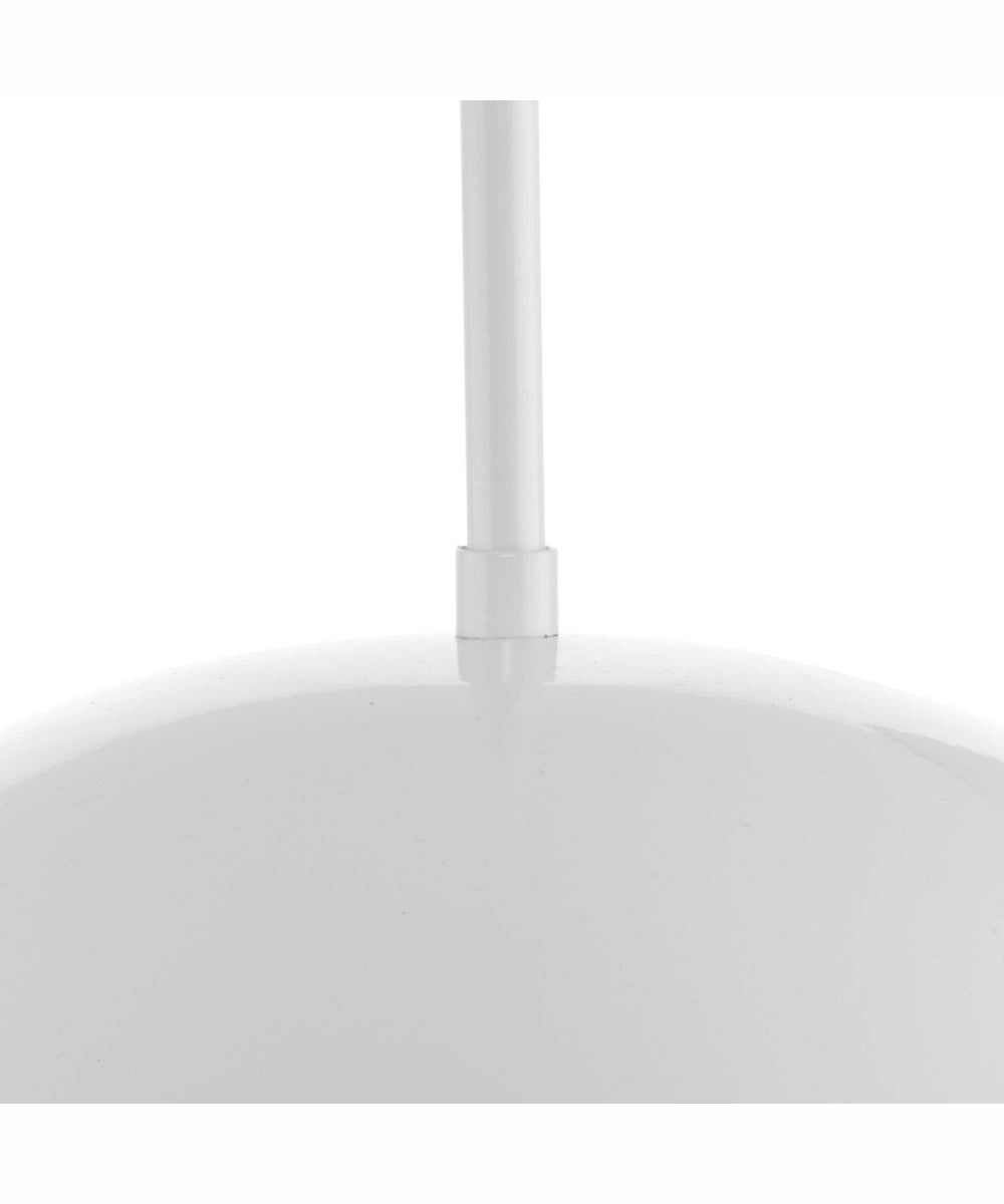 Perimeter 1-Light Mid-Century Modern Pendant with metal Shade White