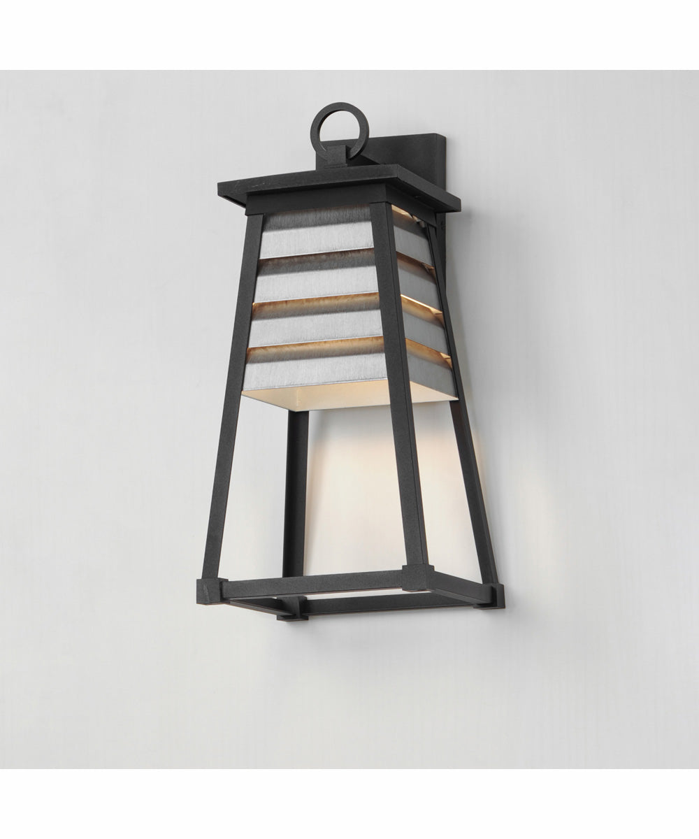 Shutters Vivex 1-Light Medium Outdoor Wall Sconce Weathered Zinc/Black
