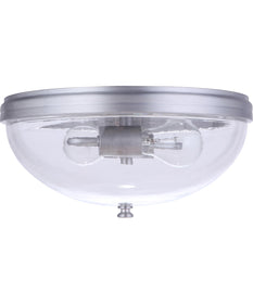 Sivo 2-Light Outdoor Flush Mount Satin Aluminum