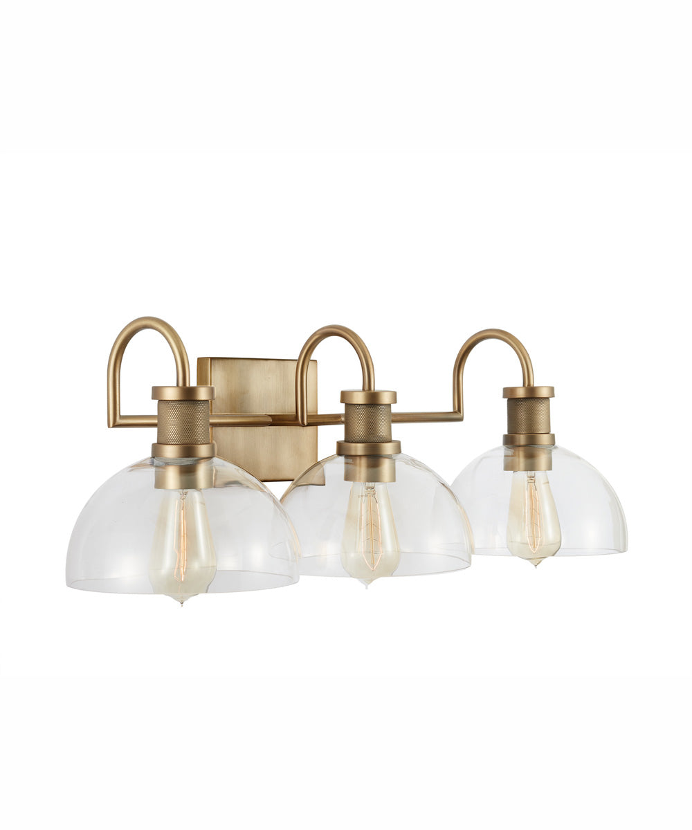 Cassidy 3-Light Vanity Aged Brass