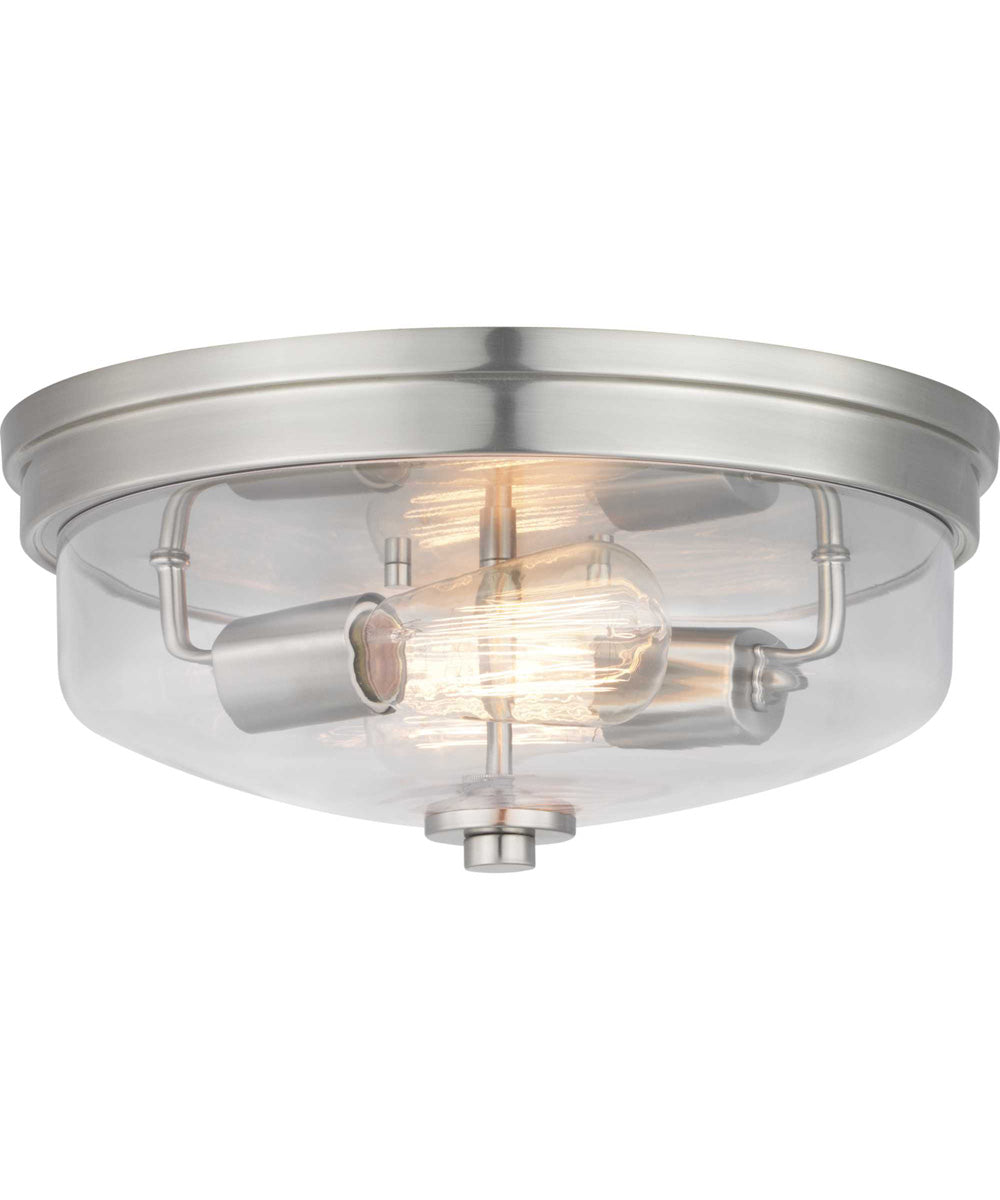 Blakely 2-Light 13-5/8" Flush Mount Brushed Nickel